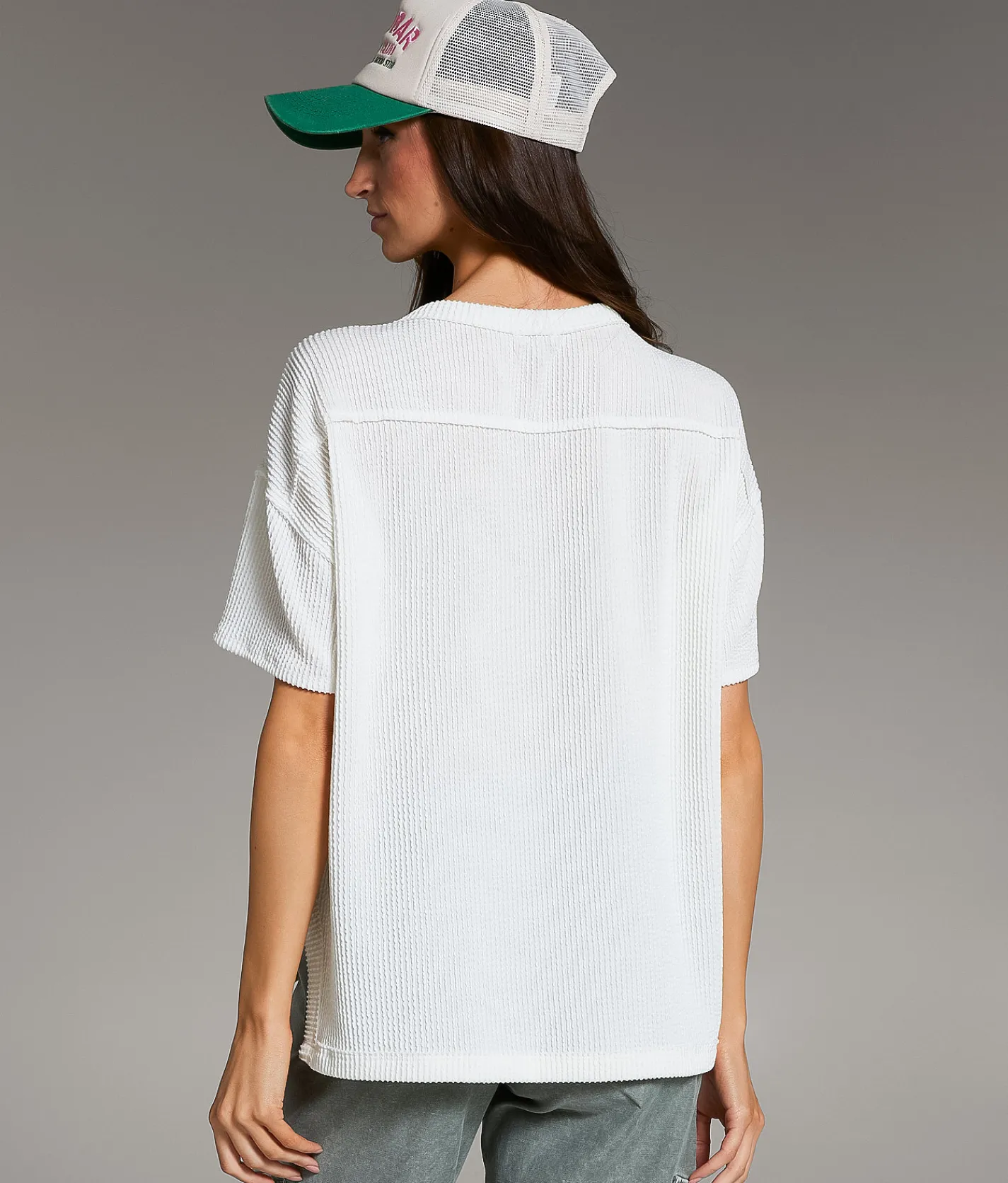 BKE Ribbed Knit Top Seagrass New