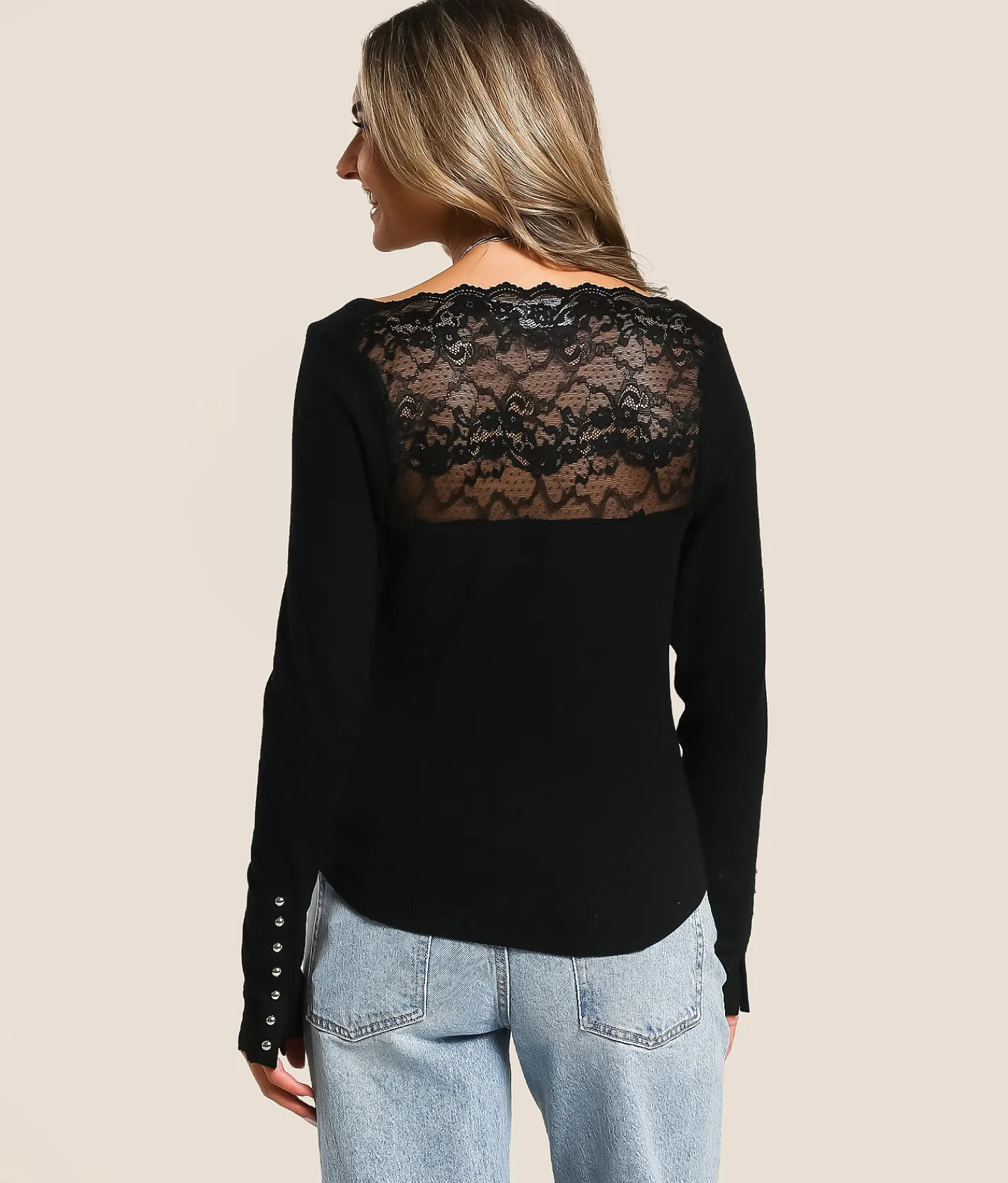 Tops | Willow & Root Ribbed Lace Top Ballerina Pink