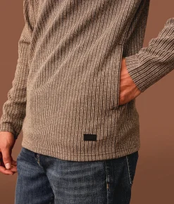 Outpost Makers Ribbed Quarter Snap Pullover Brown Online