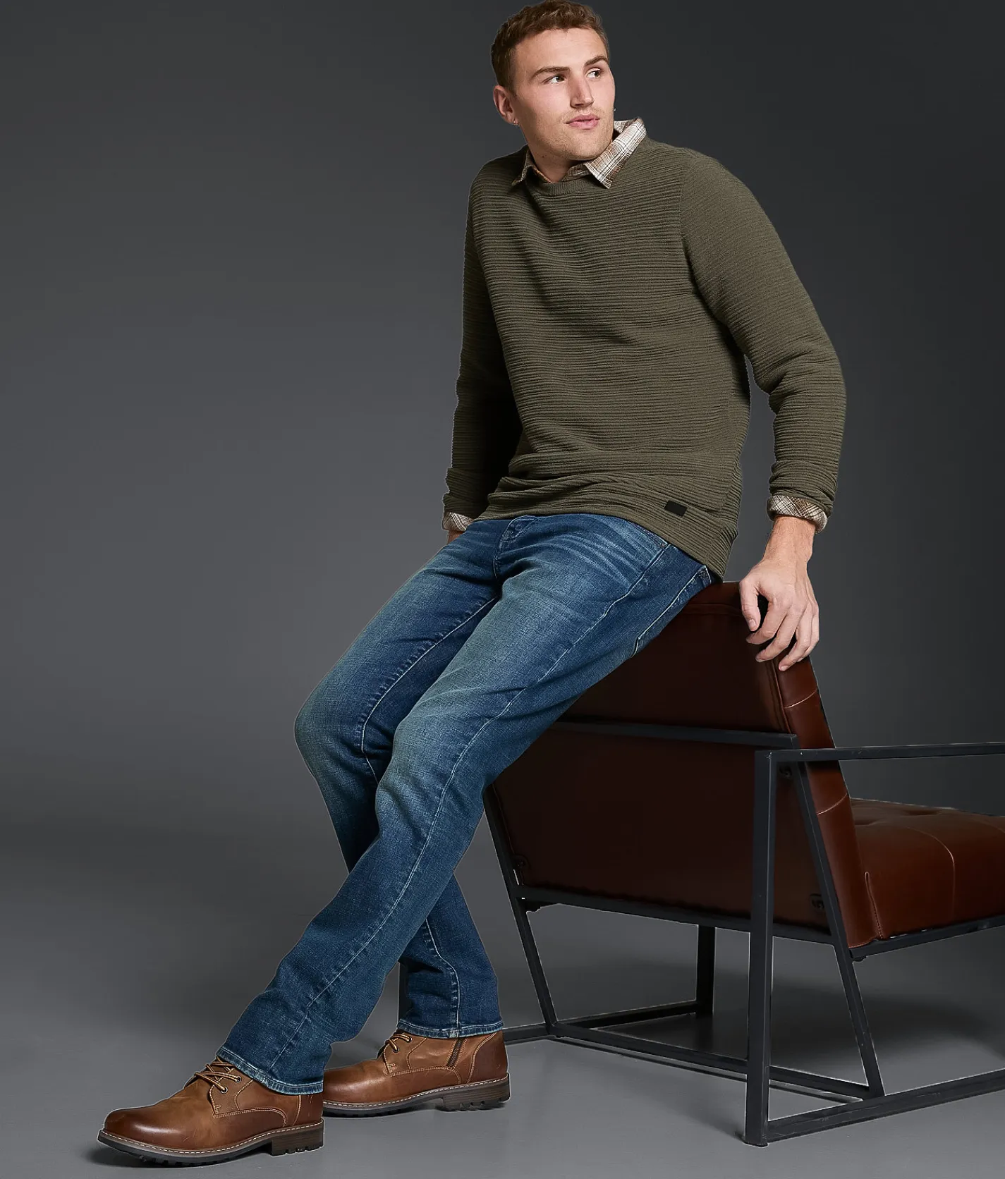 Outpost Makers Ribbed Sweater Morel New