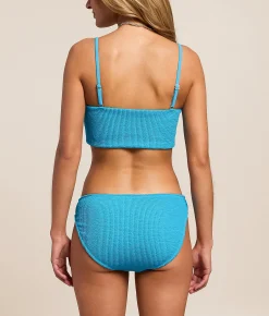 Cyn & Luca Ribbed Swim Bottom Peacock Discount