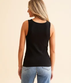 BKE core Ribbed Tank Top White Online