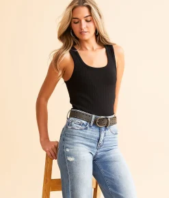BKE core Ribbed Tank Top White Online