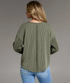 BKE Ribbed Top Olive