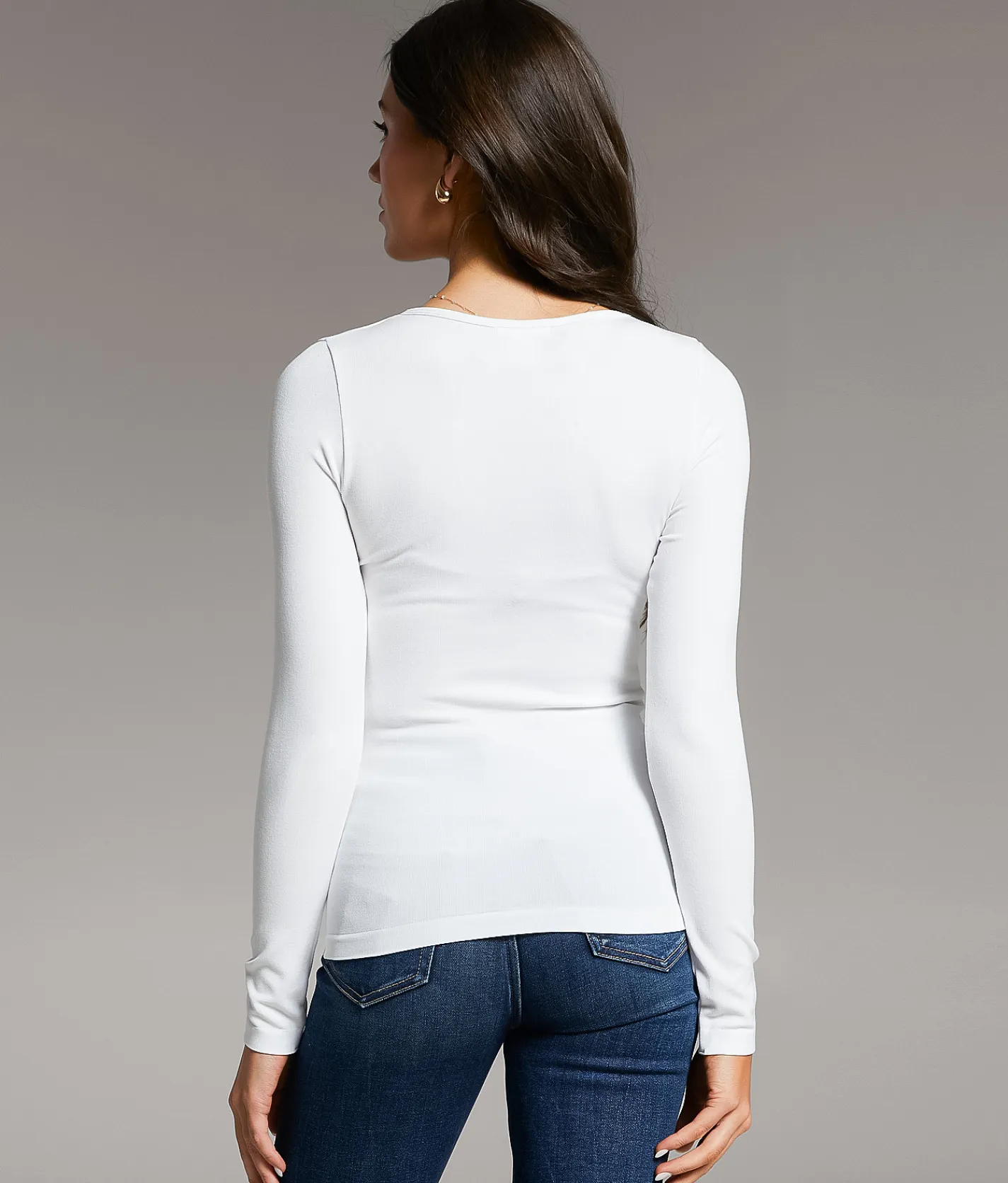Tops | BKE core Ribbed Top White