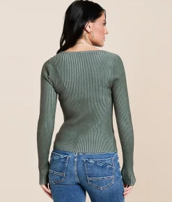 Gilded Intent Ribbed Top Climbing Ivy Best