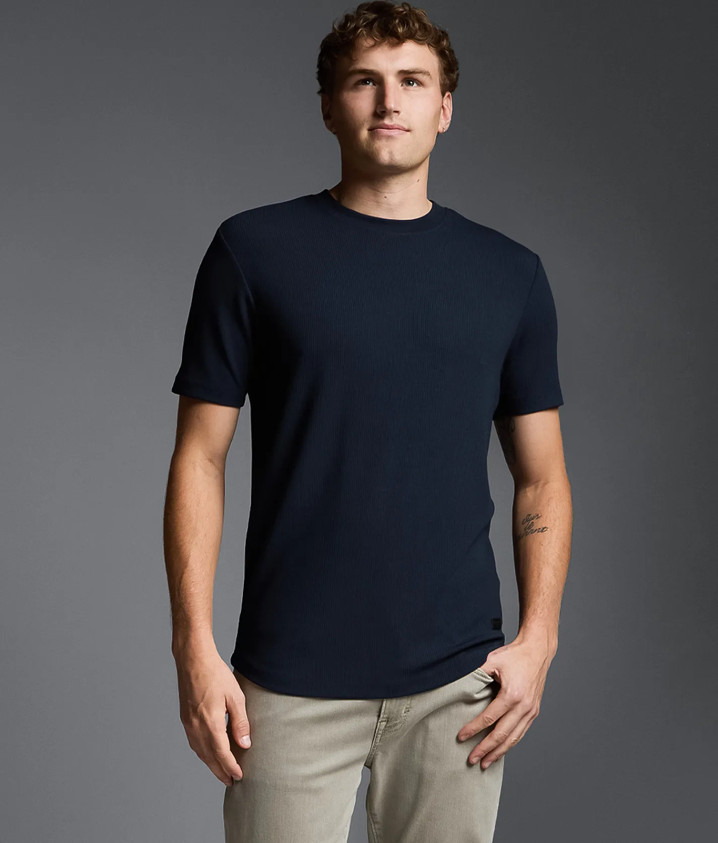 Outpost Makers Ribbed T-Shirt Navy Outlet
