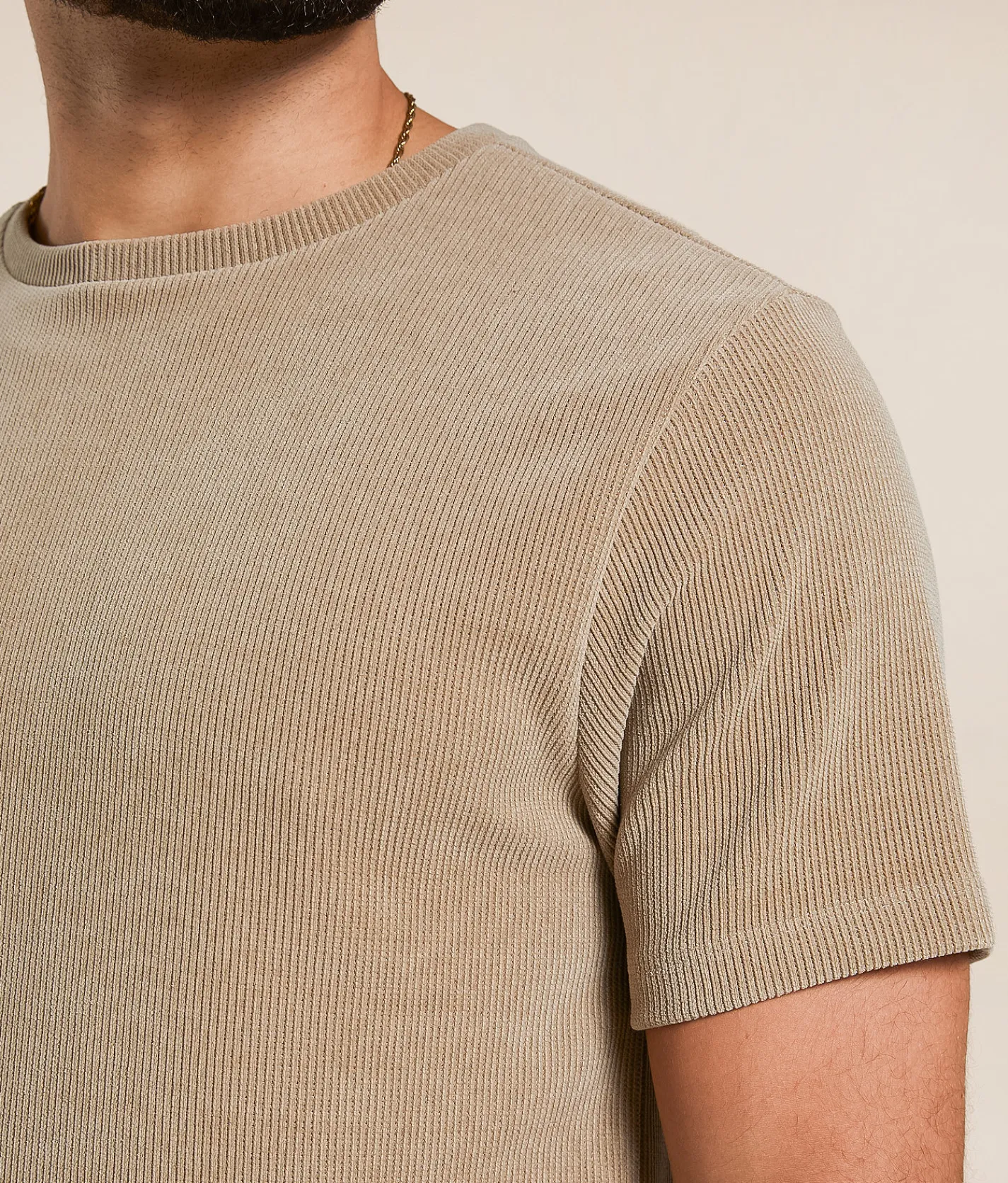 Tops | Nova Industries Ribbed T-Shirt Cream