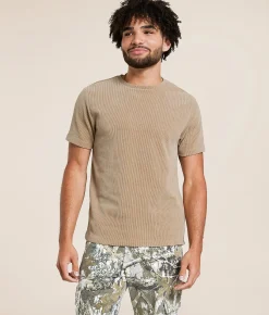 Tops | Nova Industries Ribbed T-Shirt Cream