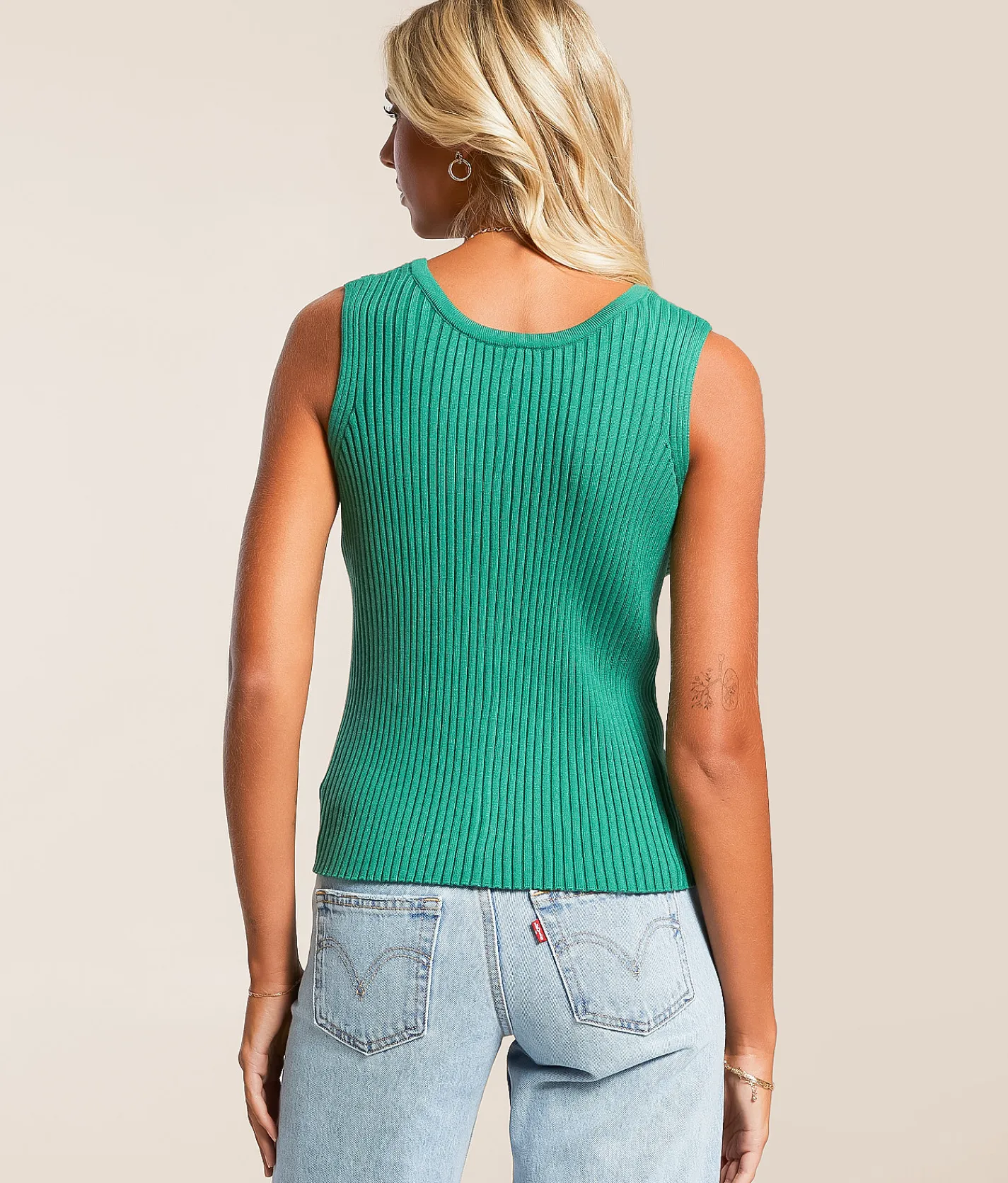 Tops | Willow & Root Ribbed 2-Way Sweater Vest Fir