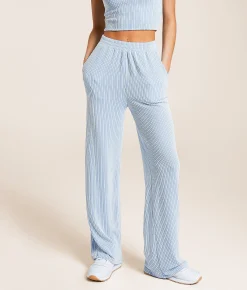 Willow & Root Rib Knit Wide Leg Pant DK Olive Online