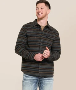 Tops | O'Neill Richmond Striped Flannel Shirt Graphite