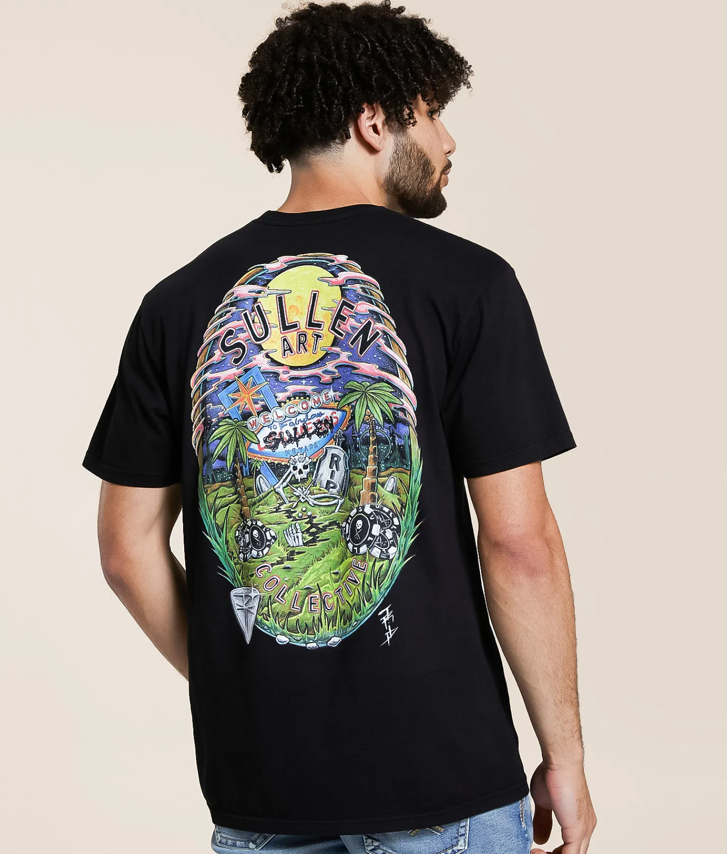 Sullen Rick Trip T-Shirt Jet Black Online
