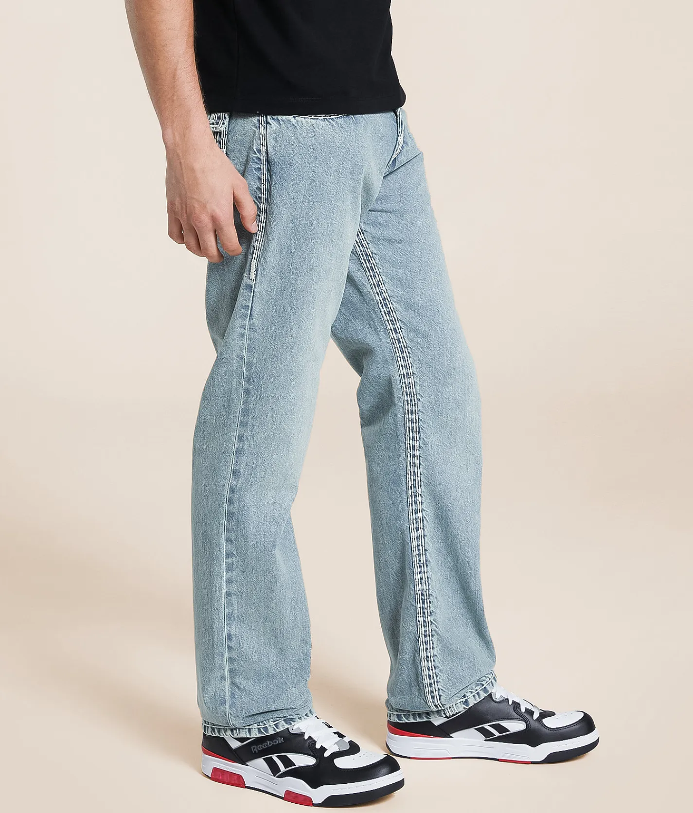 True Religion Ricky Relaxed Straight Jean Harrogate Green Wash Best