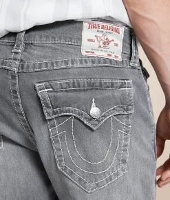 Bottoms | True Religion Ricky Relaxed Straight Stretch Jean Chalk Grey Wash