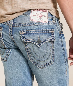 True Religion Ricky Relaxed Straight Stretch Jean Alley Loop Light Wash Online