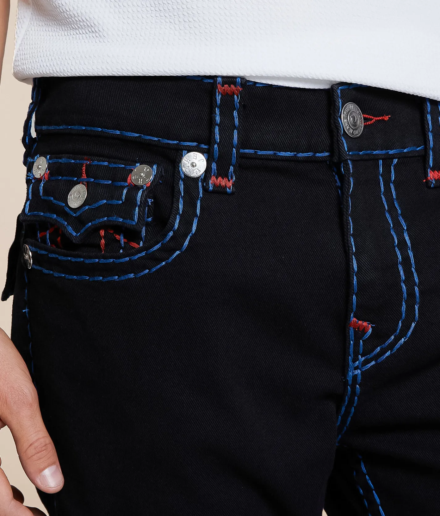 Sale Jeans|Bottoms | True Religion Ricky Relaxed Straight Stretch Jean Black Rinse