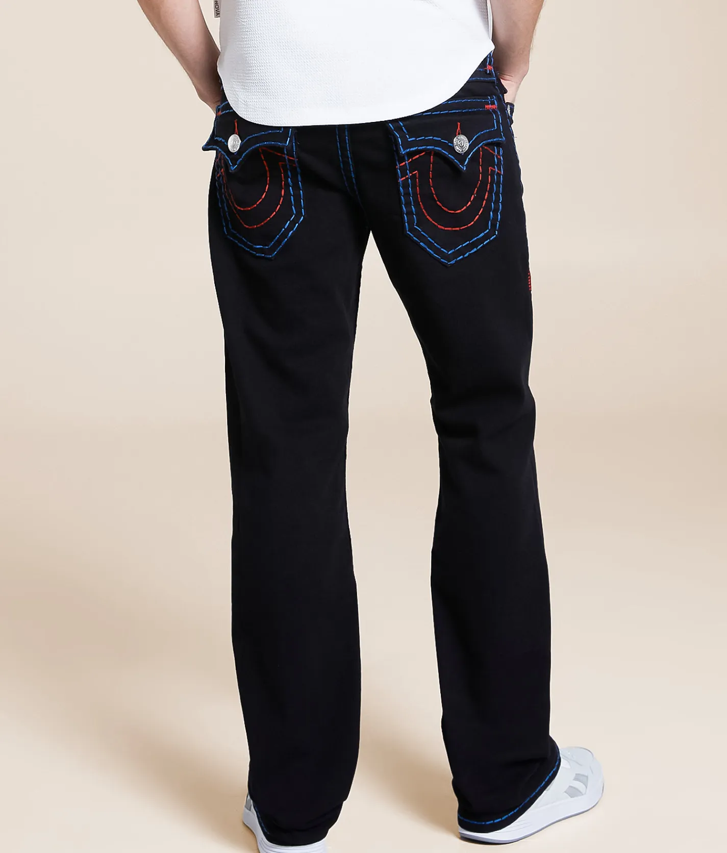 Sale Jeans|Bottoms | True Religion Ricky Relaxed Straight Stretch Jean Black Rinse