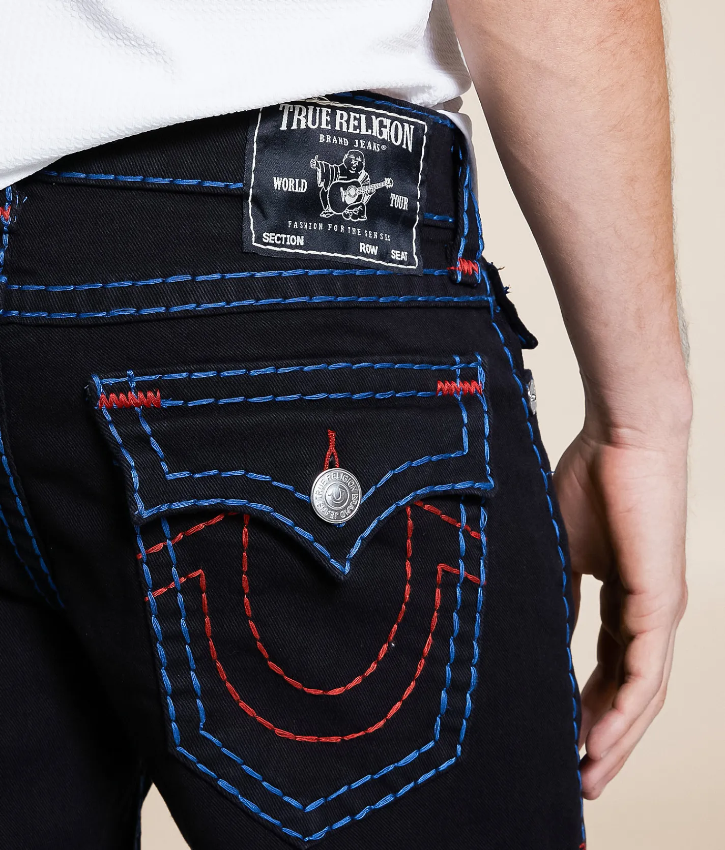 Sale Jeans|Bottoms | True Religion Ricky Relaxed Straight Stretch Jean Black Rinse