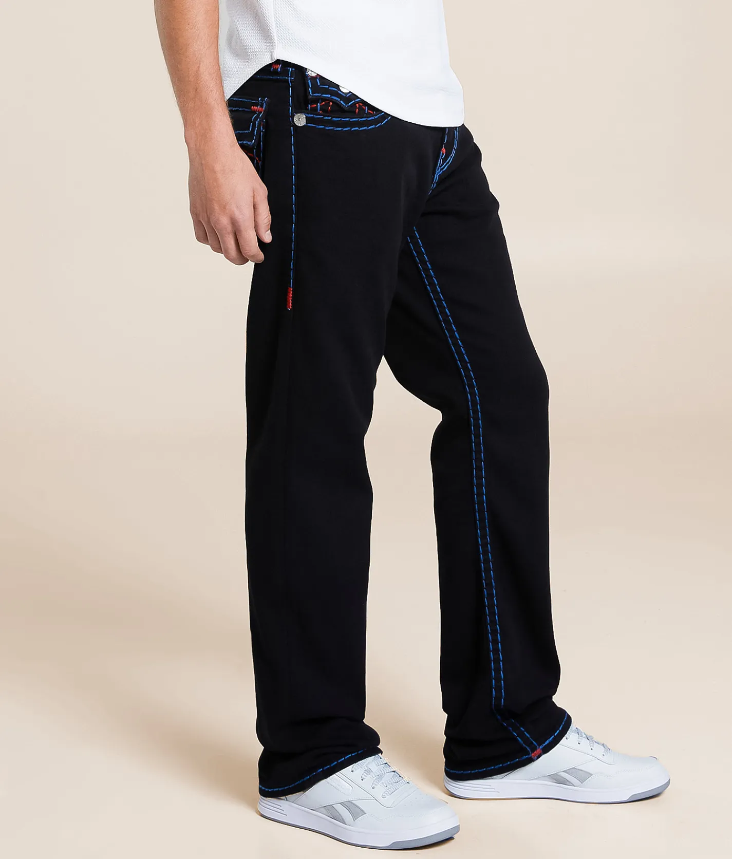 Sale Jeans|Bottoms | True Religion Ricky Relaxed Straight Stretch Jean Black Rinse