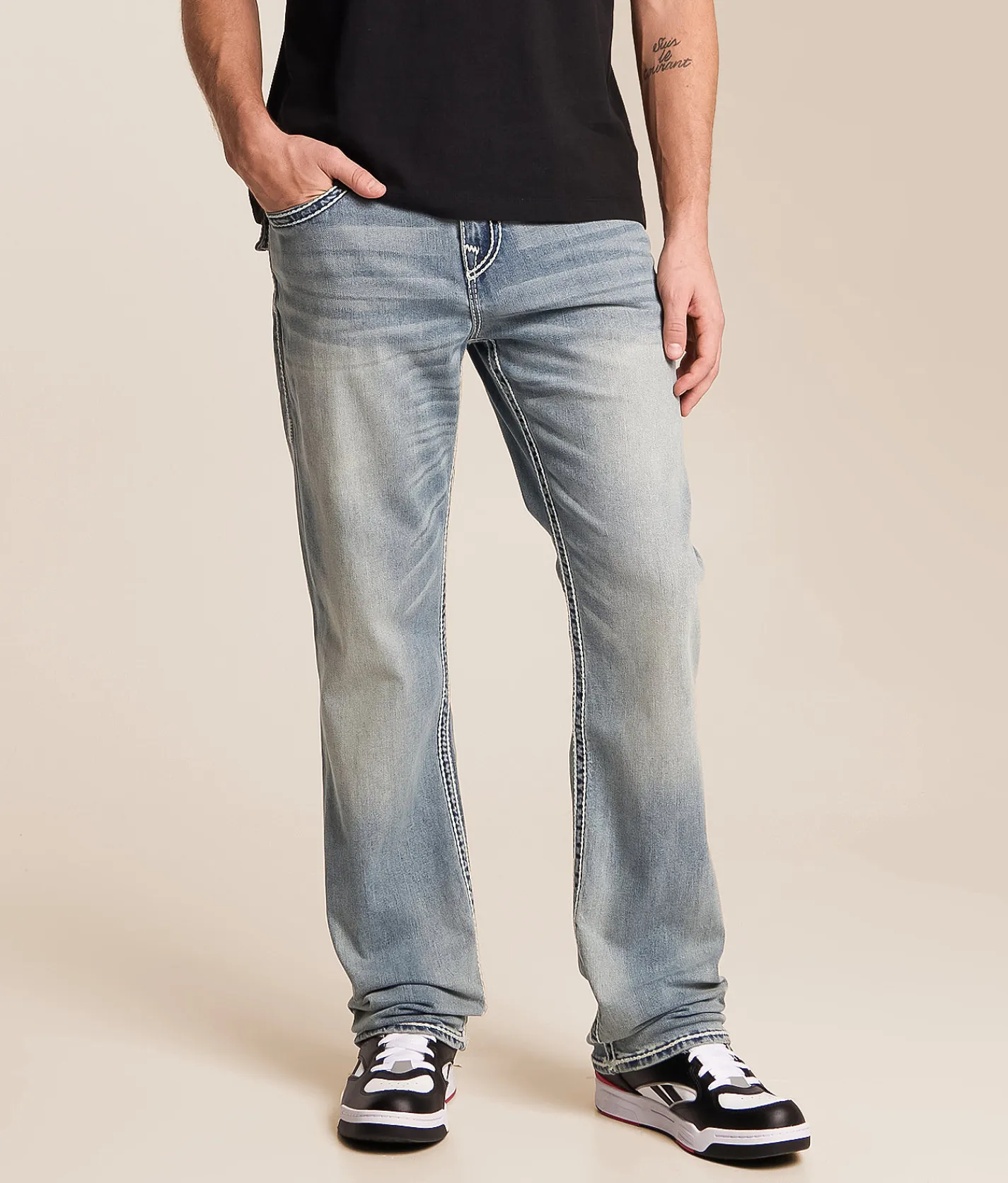 Bottoms|Jeans | True Religion Ricky Relaxed Straight Stretch Jean Rhythm Rush Light Wash