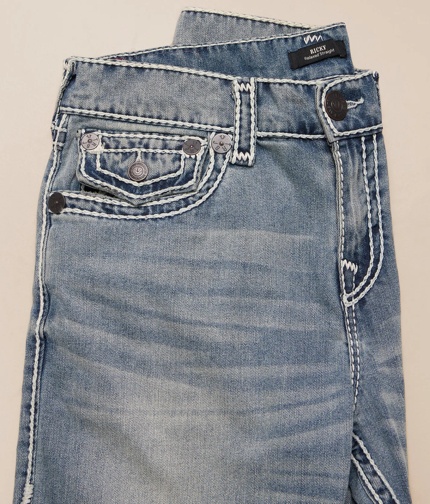 Bottoms|Jeans | True Religion Ricky Relaxed Straight Stretch Jean Rhythm Rush Light Wash