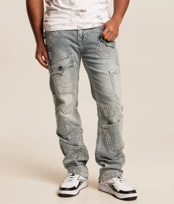 True Religion Ricky Relaxed Straight Stretch Jean Grendal Light Wash