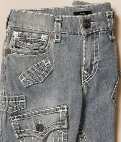 True Religion Ricky Relaxed Straight Stretch Jean Grendal Light Wash