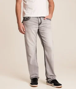 Bottoms|Jeans | True Religion Ricky Relaxed Straight Stretch Jean Gritstone Grey