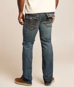 Bottoms|Jeans | True Religion Ricky Relaxed Straight Stretch Jean Sideline Raw Dark