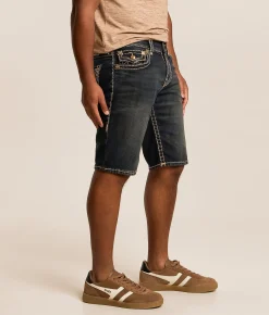 True Religion Ricky Stretch Short Dark Wash New