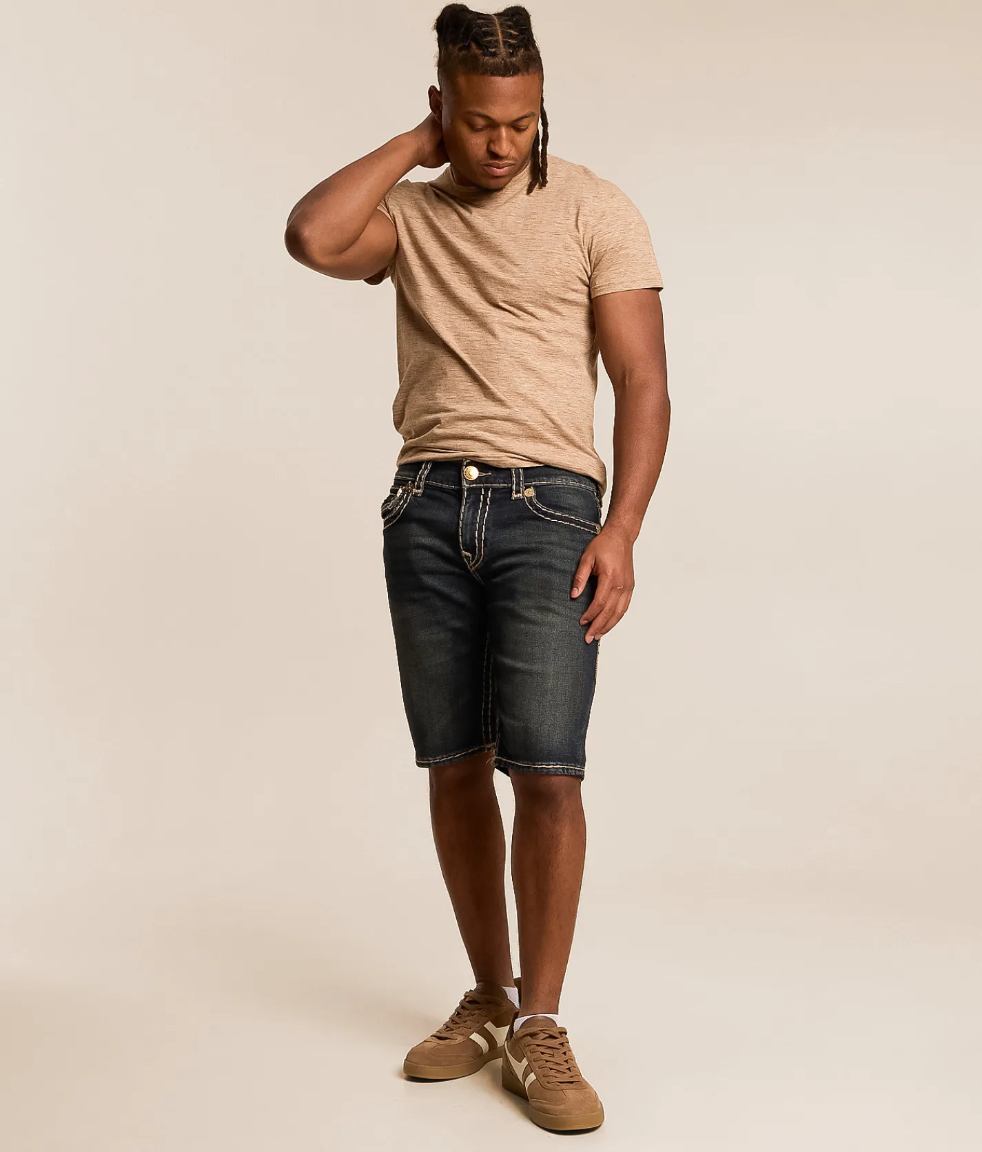 True Religion Ricky Stretch Short Dark Wash New