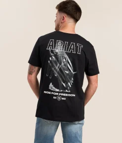 Tops|Graphic T-Shirts | Ariat Ride For Freedom T-Shirt Black