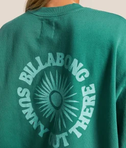 Tops | Billabong Ride In Oversized Pullover Evergreen
