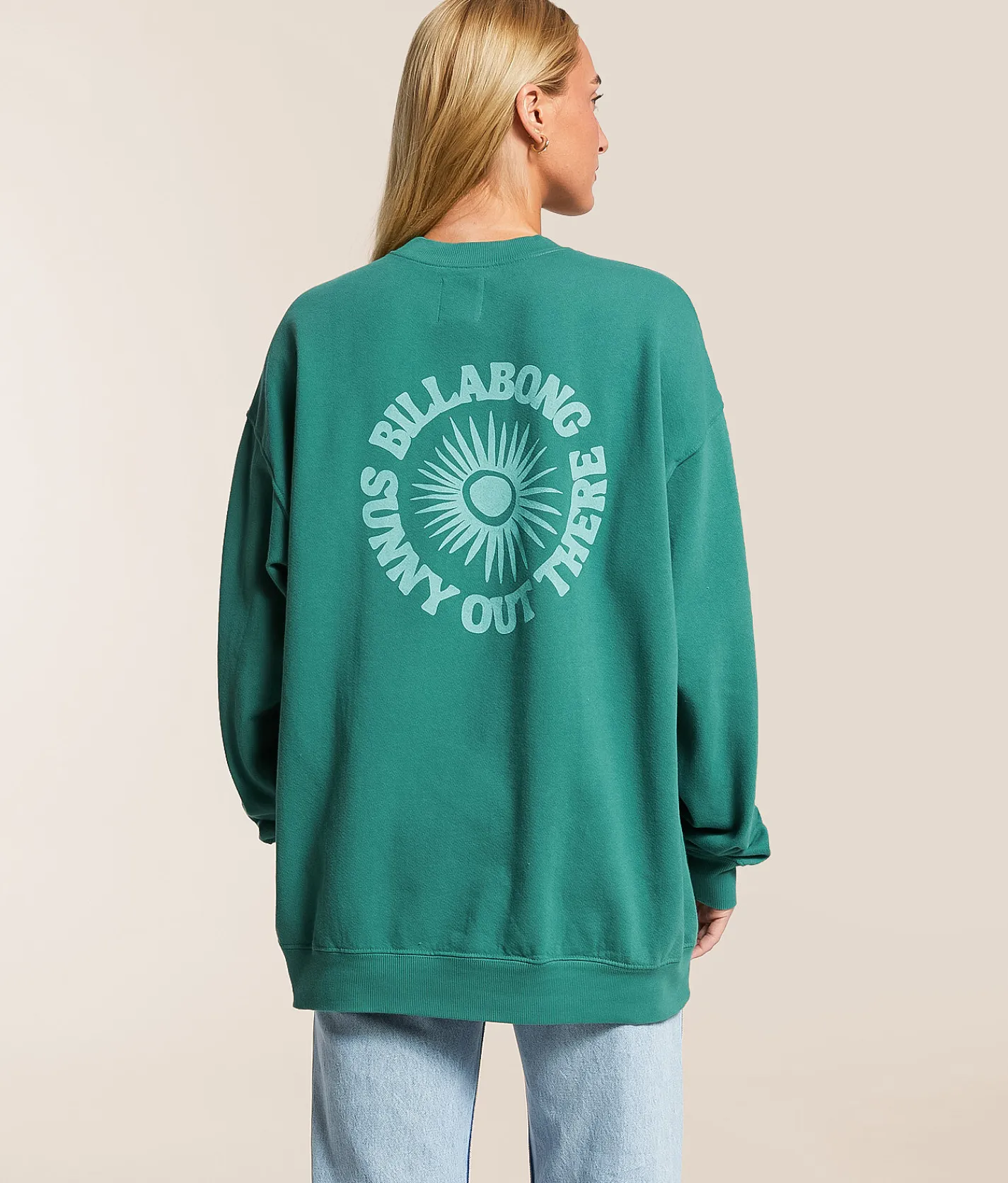 Tops | Billabong Ride In Oversized Pullover Evergreen