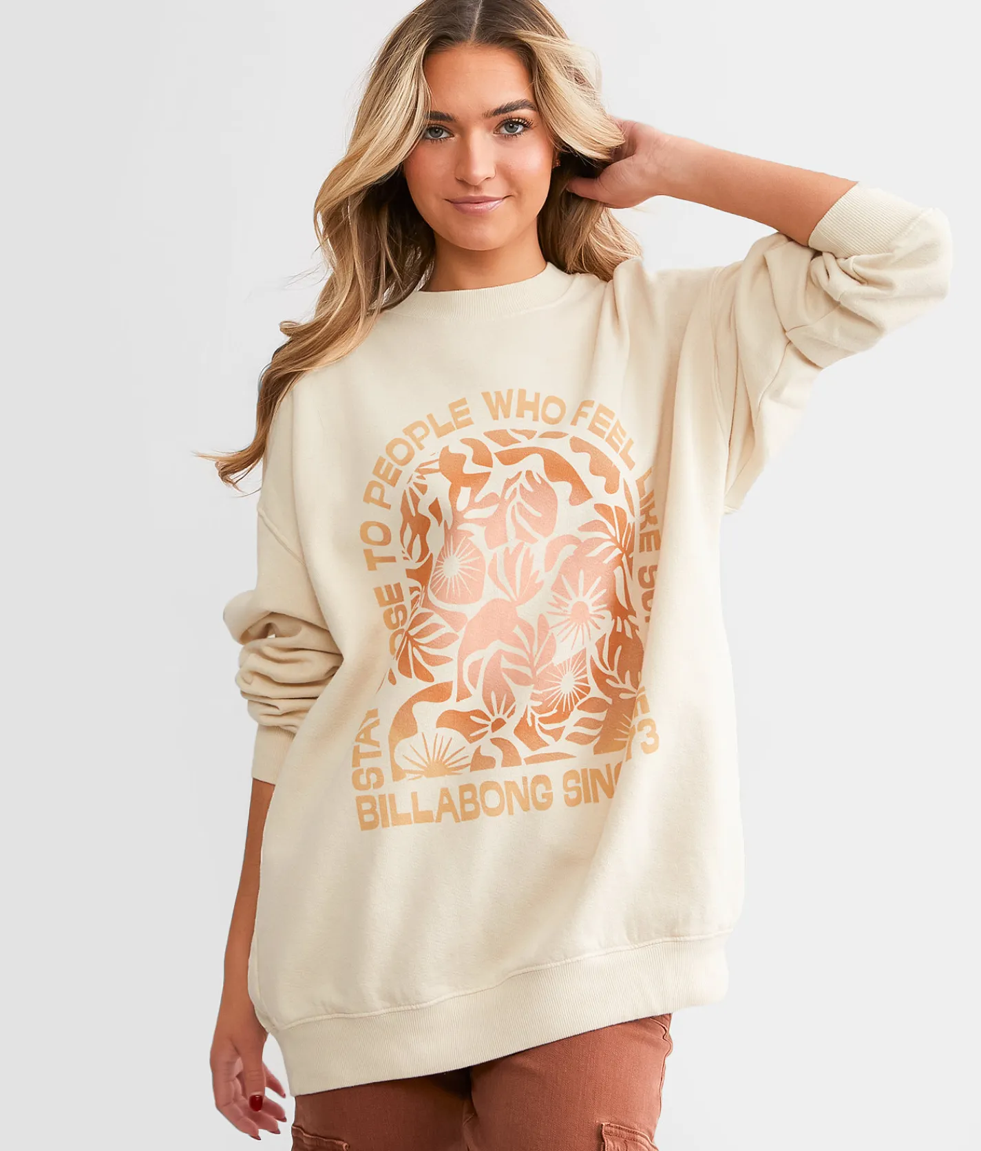 Tops | Billabong Ride In Oversized Pullover Bliss Blue
