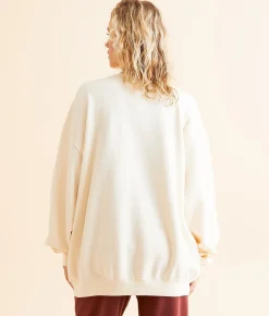 Billabong Ride In Oversized Pullover Whitecap New