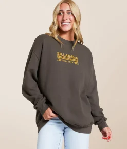 Tops | Billabong Ride In Oversized Pullover Off Black 1