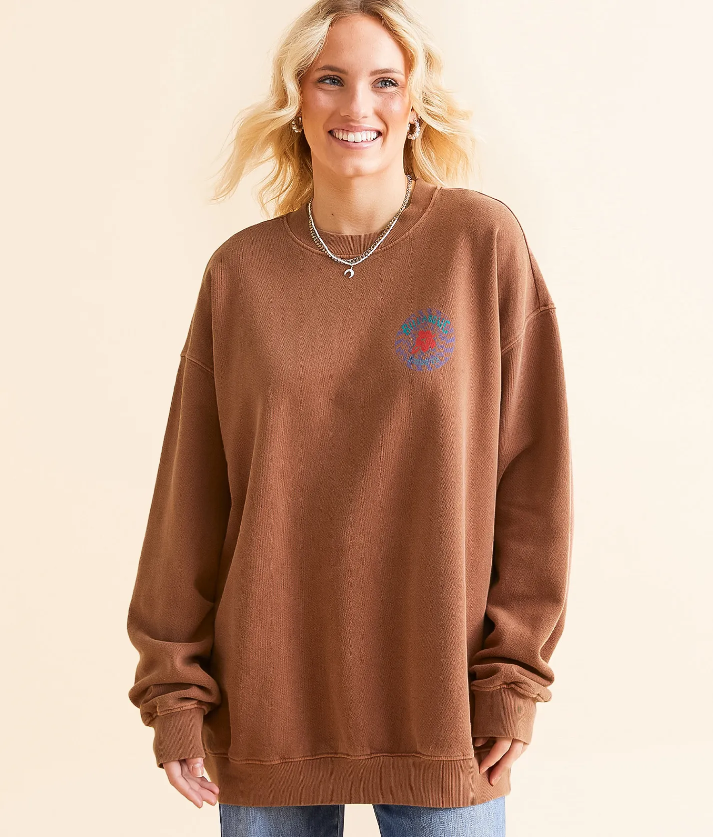 Billabong Ride In Oversized Pullover Toasted Coconut