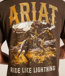 Tops|Graphic T-Shirts | Ariat Ride Like Lightning T-Shirt Demitasse