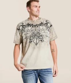 Tops|Graphic T-Shirts | Affliction Riders T-Shirt Sand