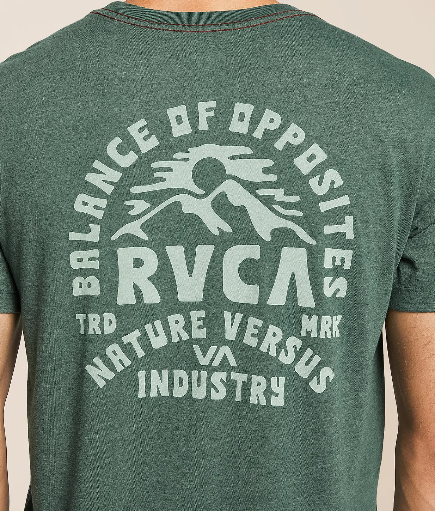 RVCA Ridge T-Shirt Balsam Green New
