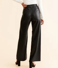 Bottoms | Z Supply Rilynn Faux Leather Straight Pant Black