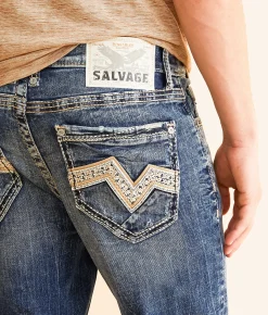 Salvage Riot Taper Stretch Jean Red Spectra