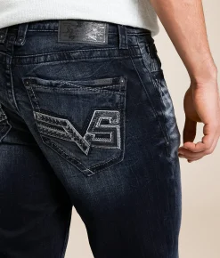 Salvage Riot Taper Stretch Jean Snow Cat New