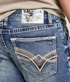Salvage Riot Taper Stretch Jean Twine Clearance