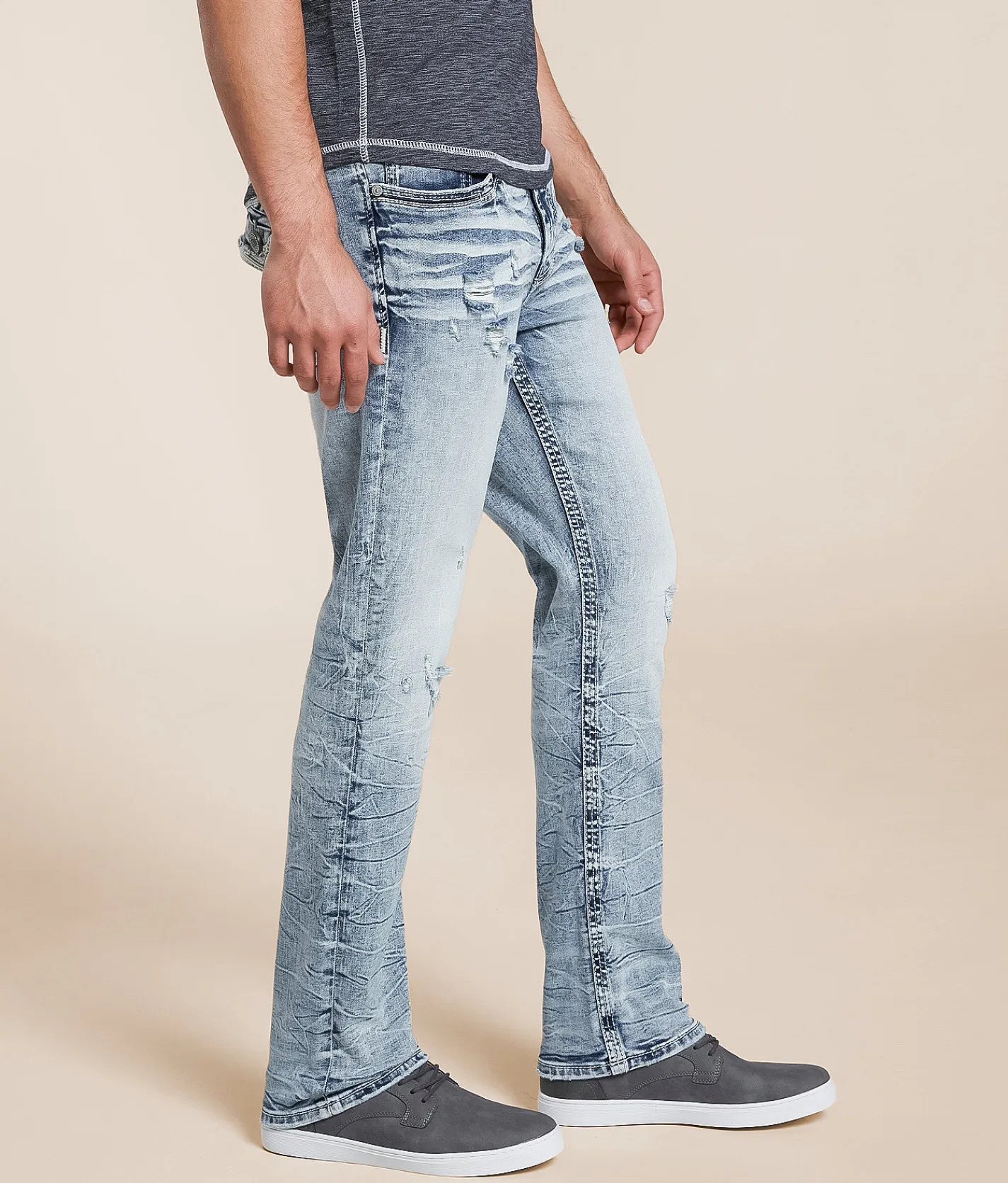 Salvage Riot Taper Stretch Jean Black Hole Outlet