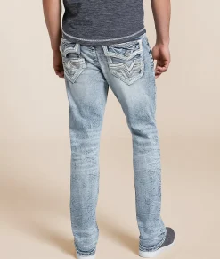 Salvage Riot Taper Stretch Jean Black Hole Outlet