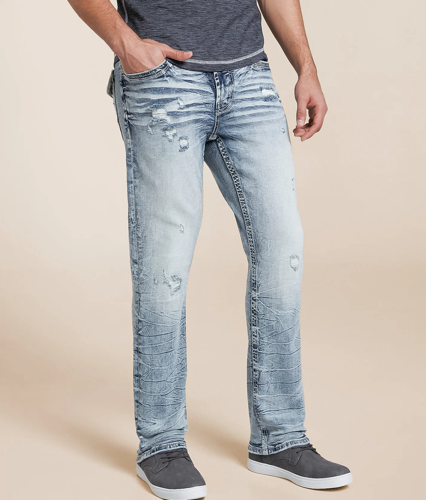 Bottoms | Salvage Riot Taper Stretch Jean Black Hole