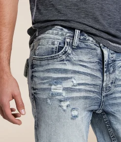 Bottoms | Salvage Riot Taper Stretch Jean Black Hole